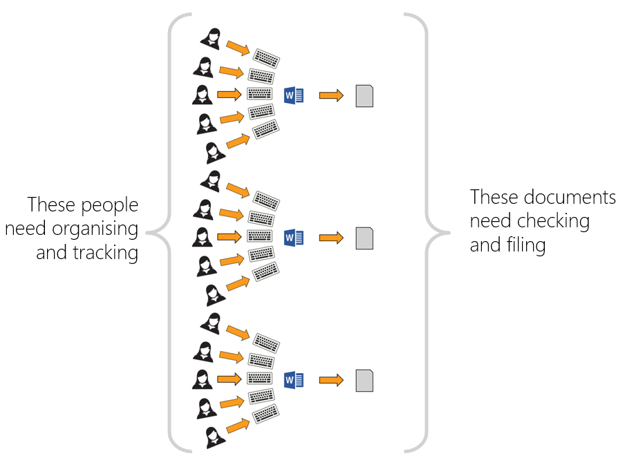 Diagram of the user inputs the DES individual documents