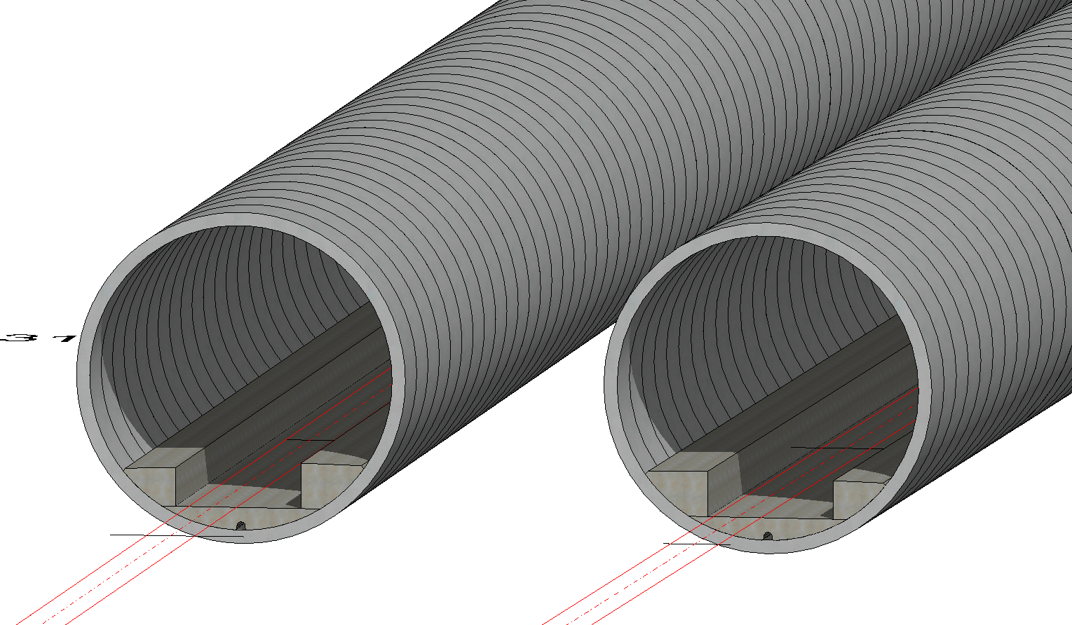 A picture of a completed TBM ring model