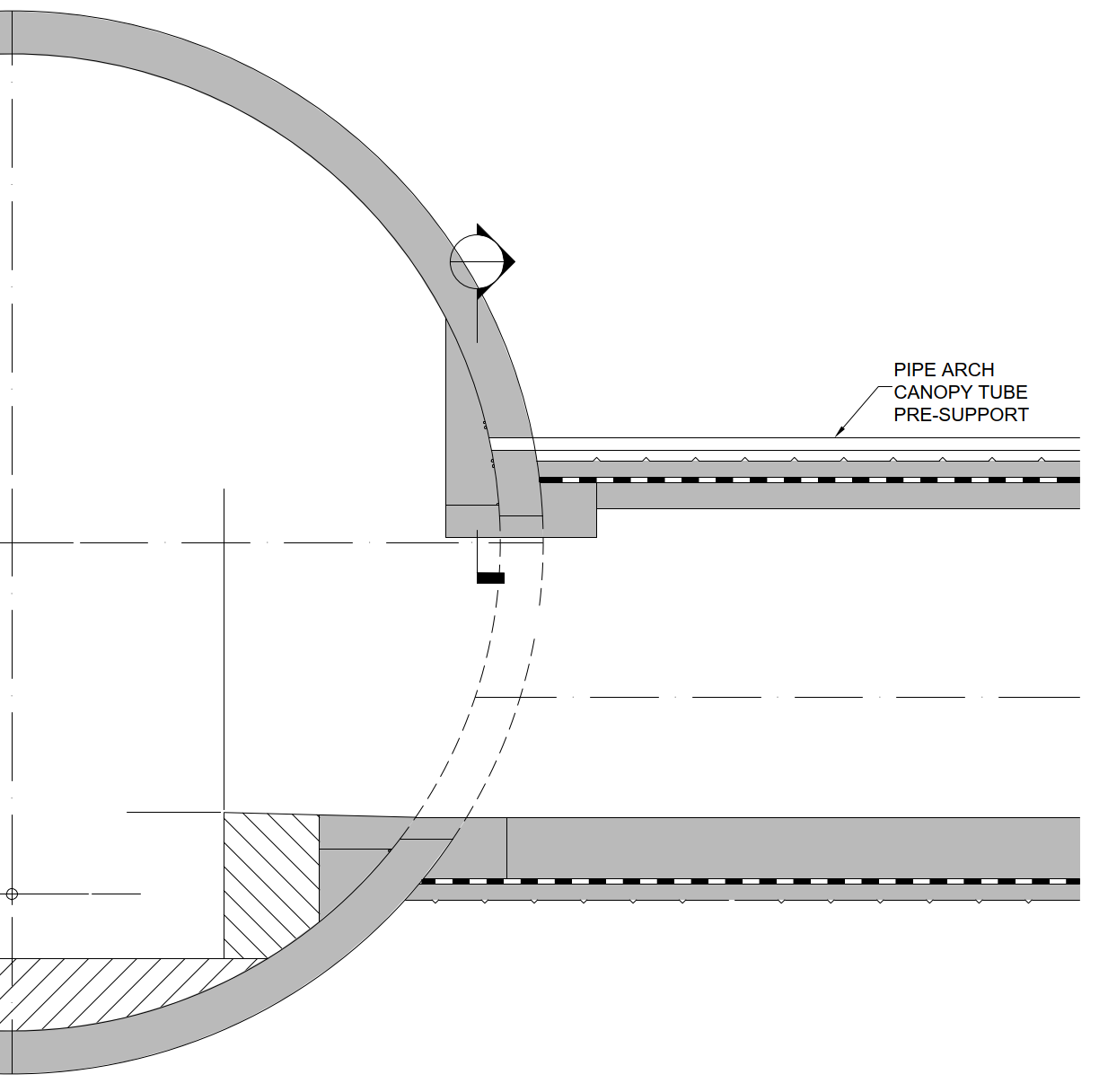 Drawing of a scheme design pipe arch canopy tube concept