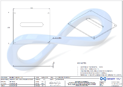 Diagram of a retrofitted plate 