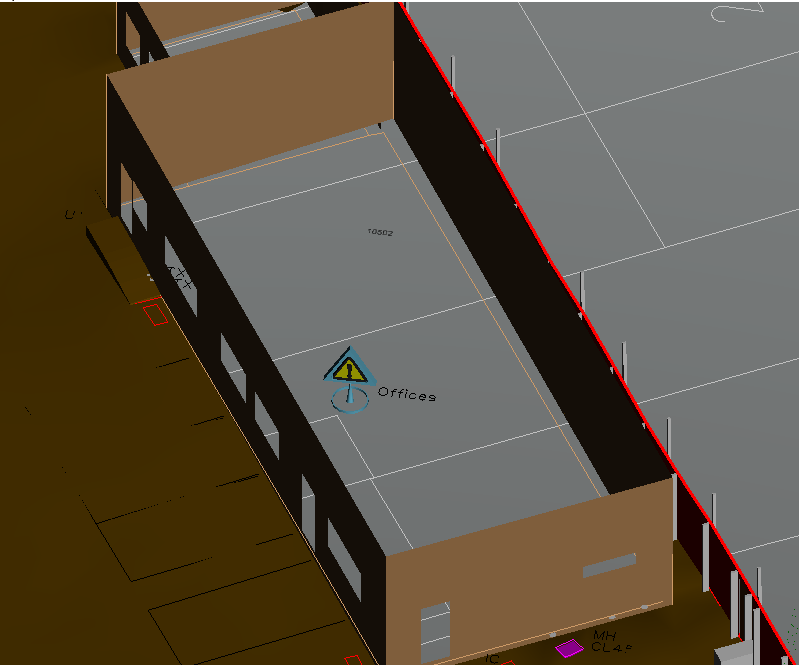 Image of residual risk totem in BIM model