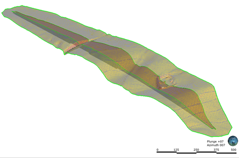 Image showing topographical surface, and extent of excavation