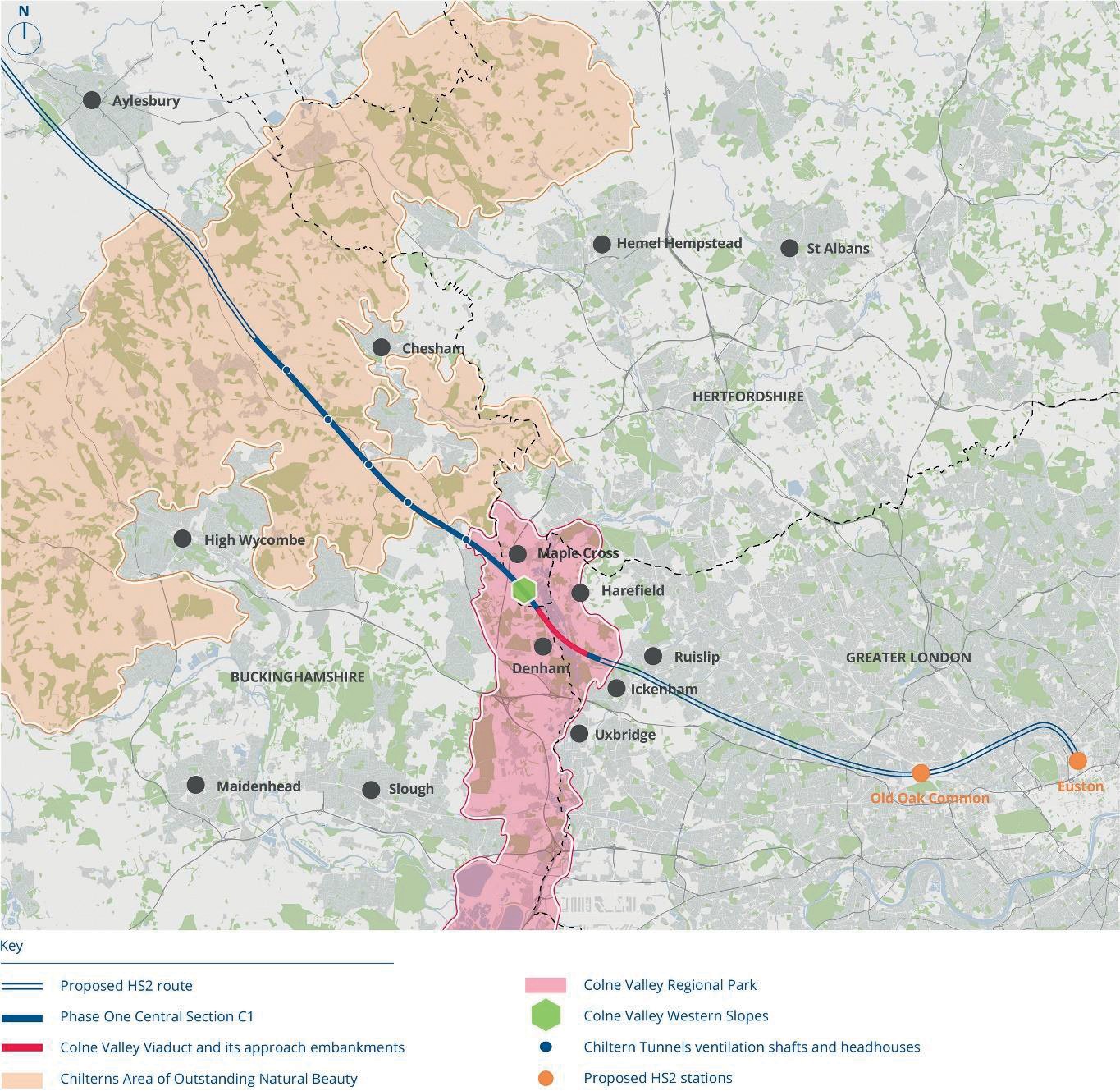 Route plan of Central section C1