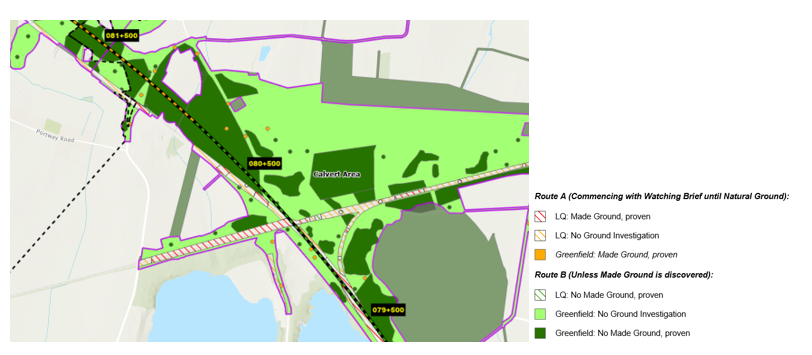 Screenshot of the GIS Layer ‘Routewide C2–3 Made Ground Locations Map