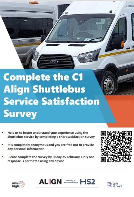 A poster showing Shuttlebus service satisfaction poster 