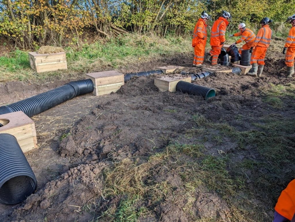 Photo of workers on site building ABS