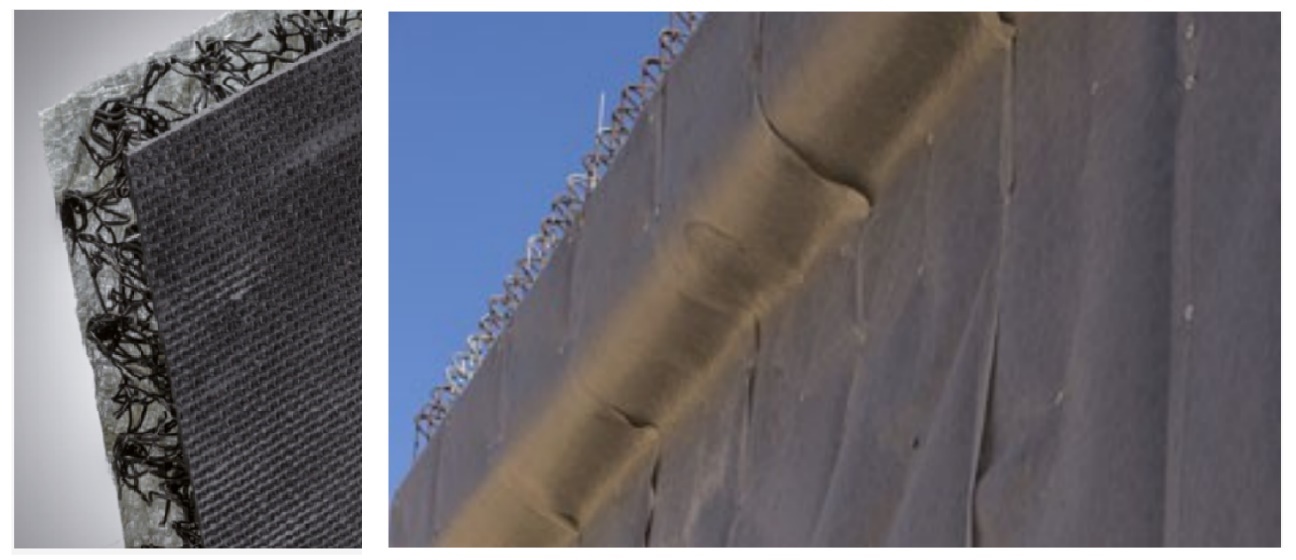 A close-up of a stone wall