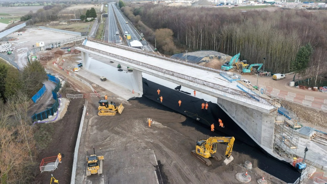 A construction site with construction equipment

