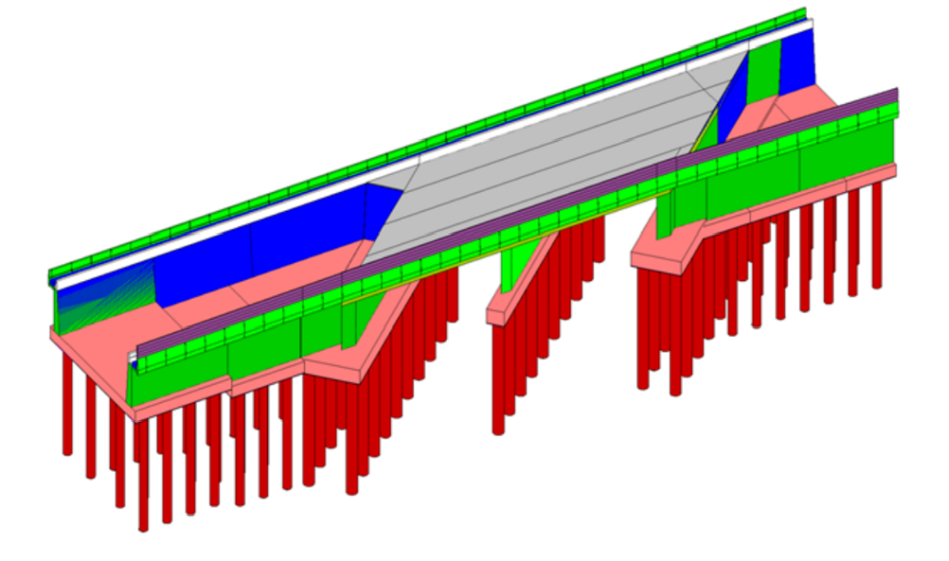 A 3D drawing of a bridge