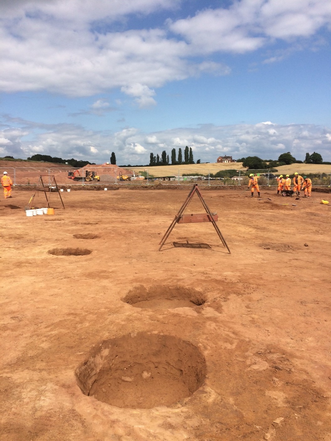 Picture of prehistoric pits near Ryknild Street, Staffordshire