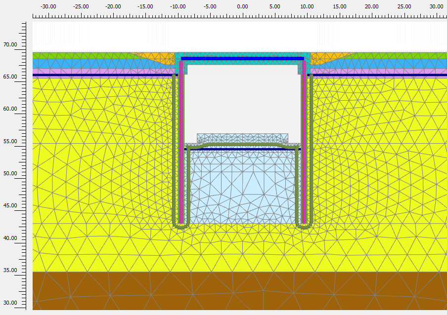 Picture  showing the extract of Plaxis 2D analysis