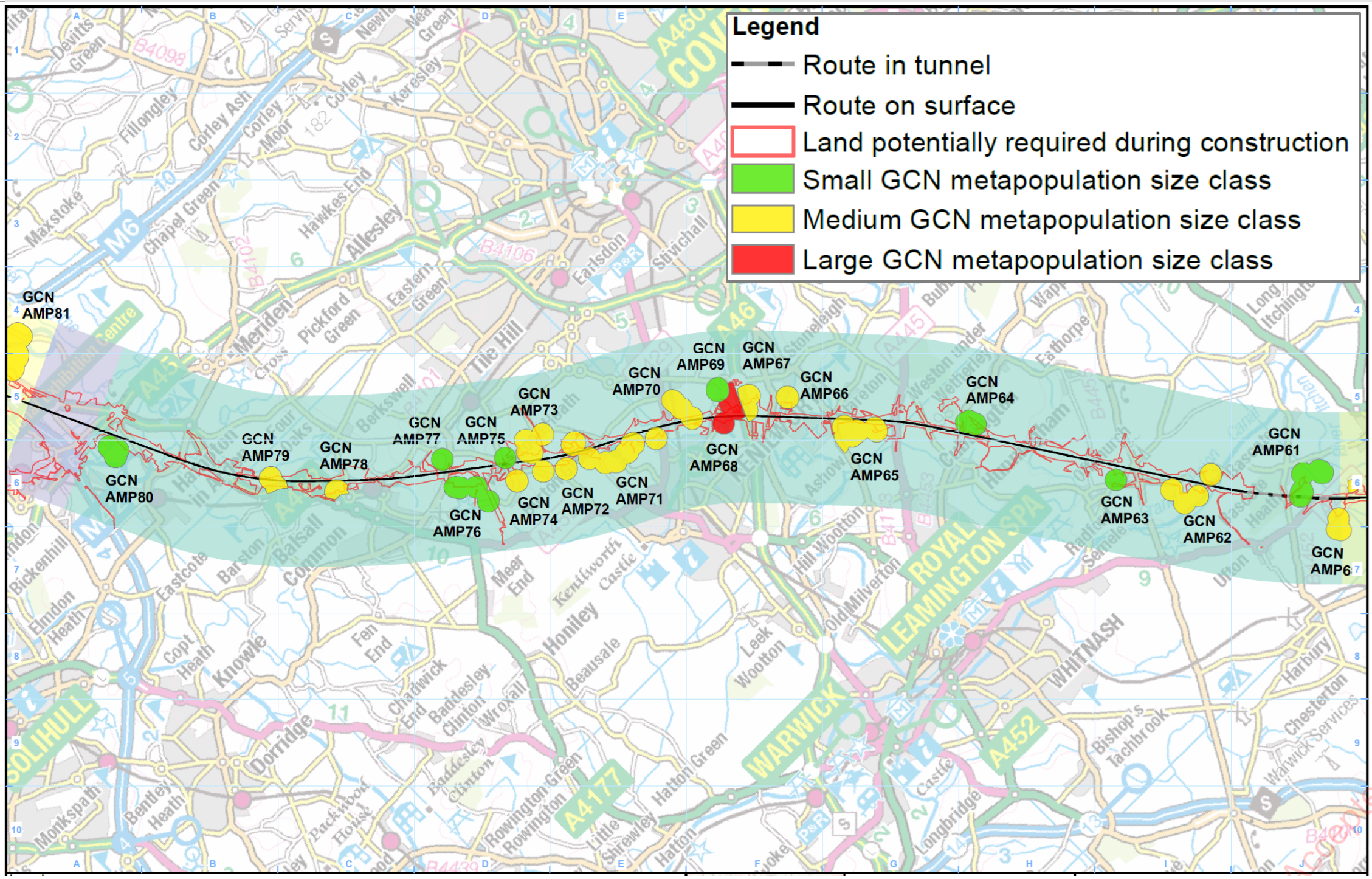 Map of GCN assumed meta-populations (AMPs) across Phase One