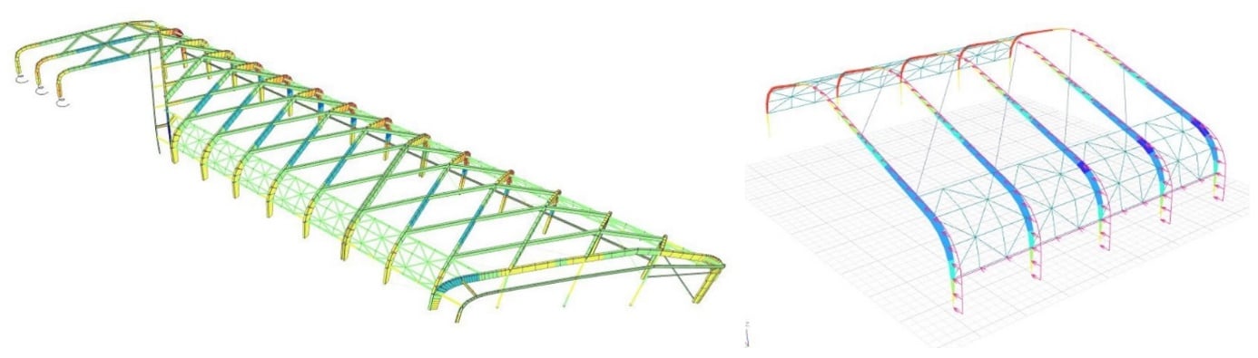 Picture of structural roof analysis models