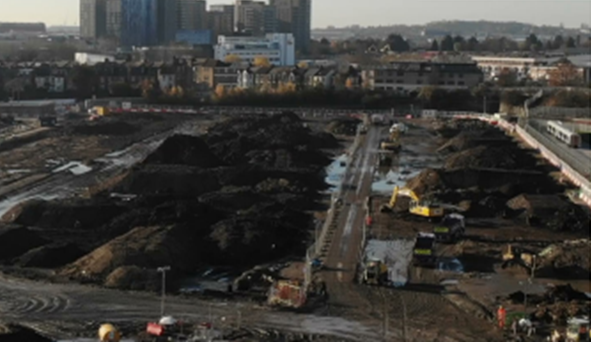 Picture of Old Oak Common during CSjv works 