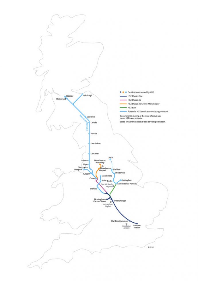 Hs2 Route Map Long Eaton